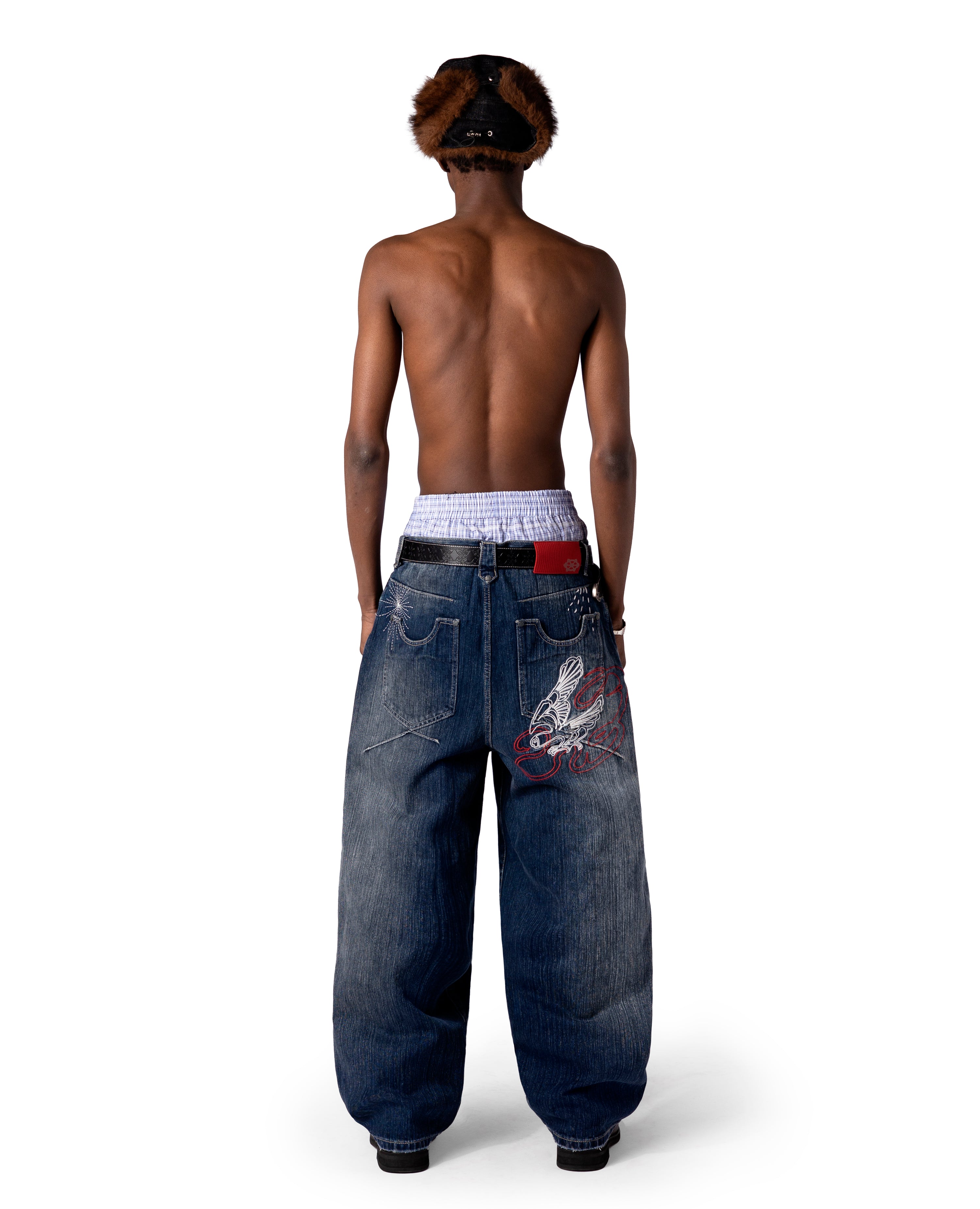 BLUE WILDLIFE LOOSE-FIT DENIM