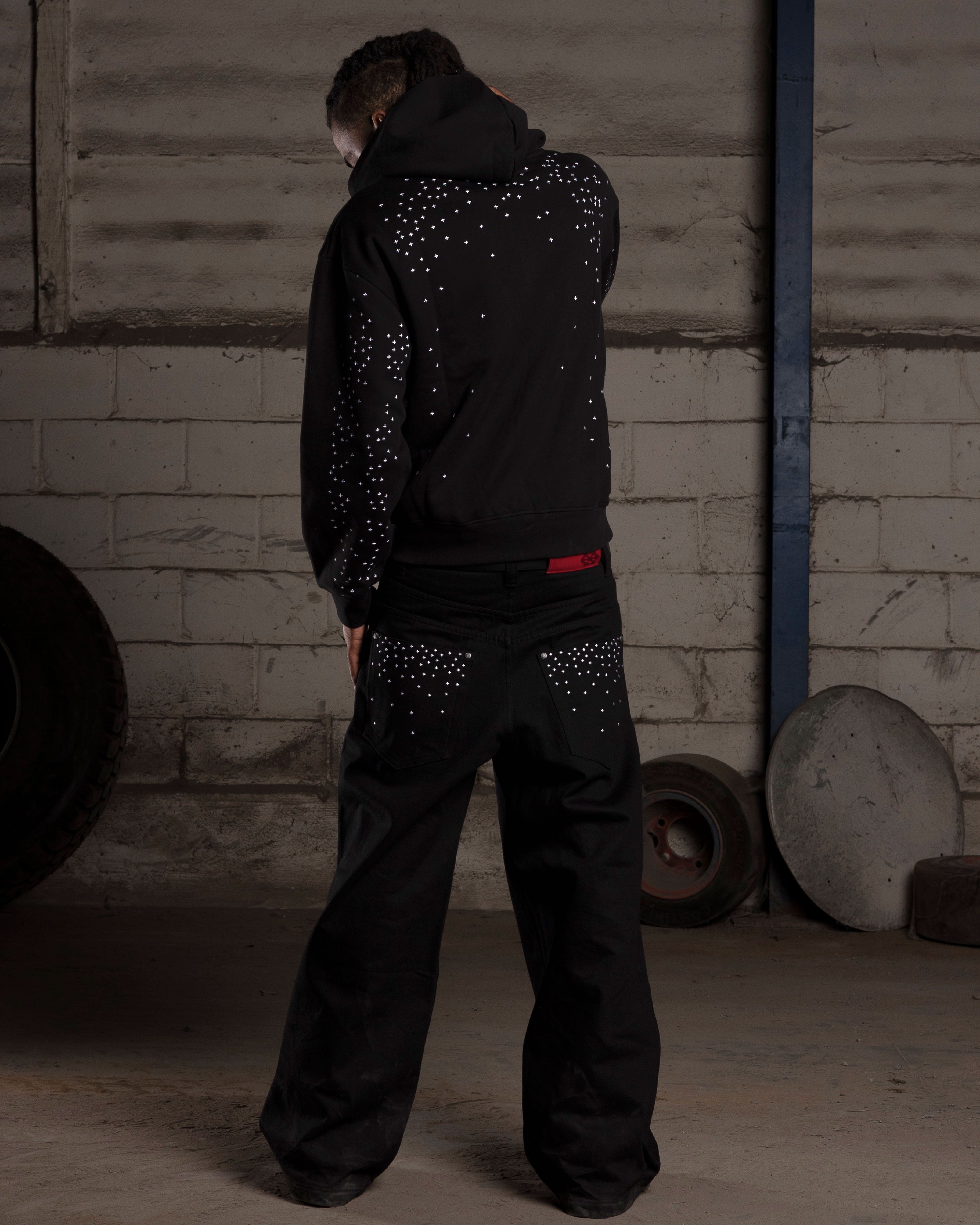 BLACK STARDUST ZIP